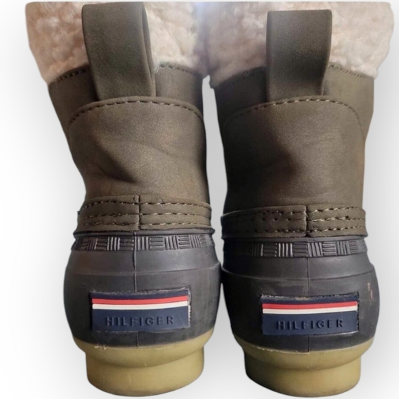 Tommy Hilfiger Raelen 2 Dark Green Rain Duck Boots - Picture 2 of 10